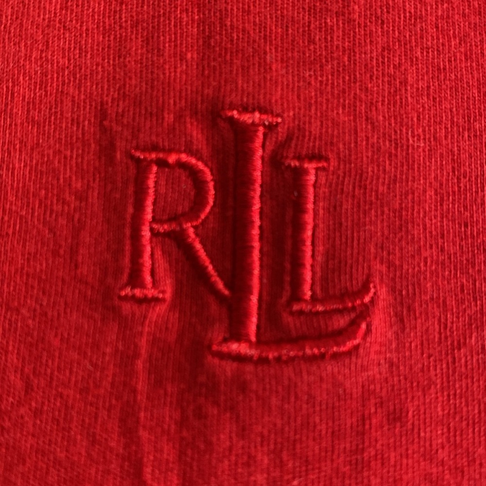 Ralph Lauren V Neck long sleeve T Shirt Like New embroidered logo size Medium - Picture 5 of 14
